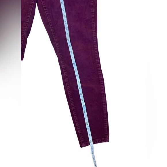 Banana Republic Corduroy Pants Women 6 Purple Beet Root Slim Preppy Chic - Picture 7 of 11